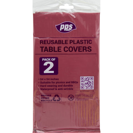 Party Plastic Table Cover 54x54 Assorted 2's"