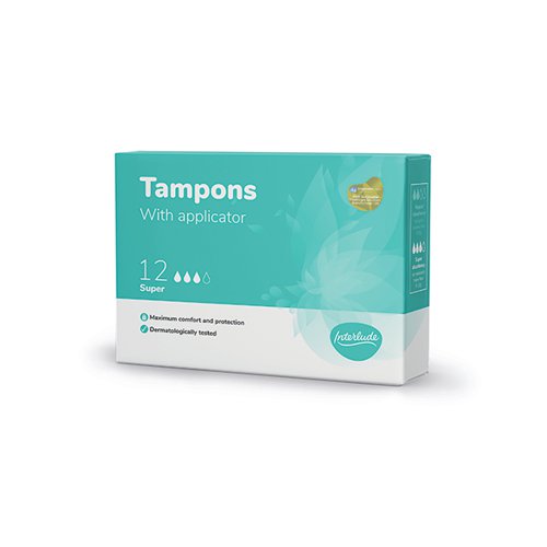 Interlude Tampons Super With Applicator 12's