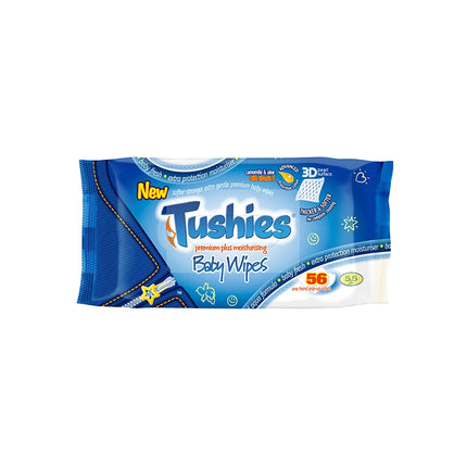 Tushies Premium Baby Wipes 56's