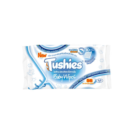 Tushies Baby  Wipes Sensitive 56's