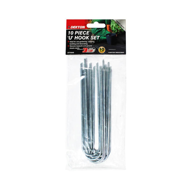 Dekton 10 Piece 'U' Hook Set