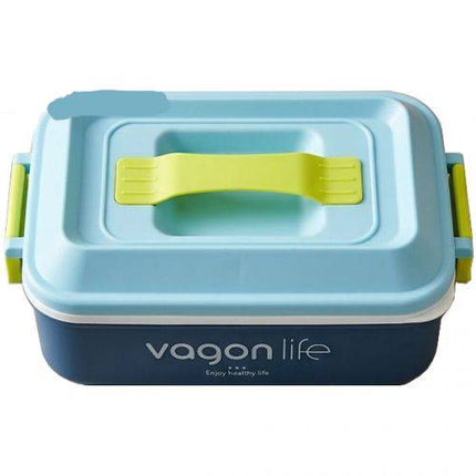 Vagonlife Single Layer Portable Lunch Box with Cutlery 1L Asst