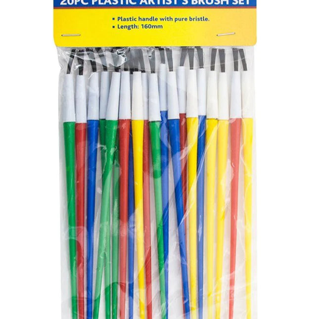 Marksman Plastic Artist Brush Set 20pc