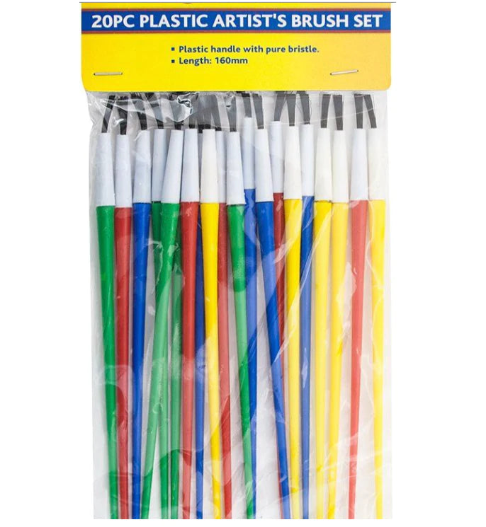 Marksman Plastic Artist Brush Set 20pc