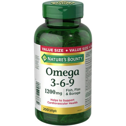 Natures Bounty Omega 3-6-9 1200mg 200s (Single)