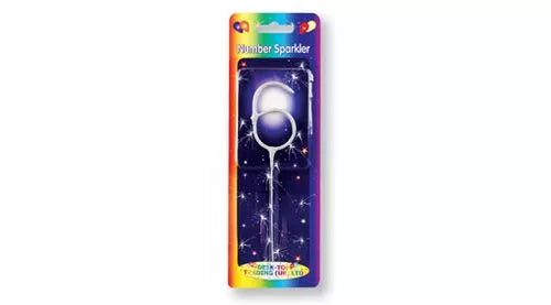 DESKTOP NUMBER SPARKLER CANDLE NUMBER SIX