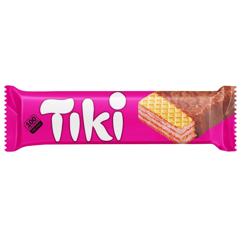 Tiki Coated Wafer Strawberry 19.5g