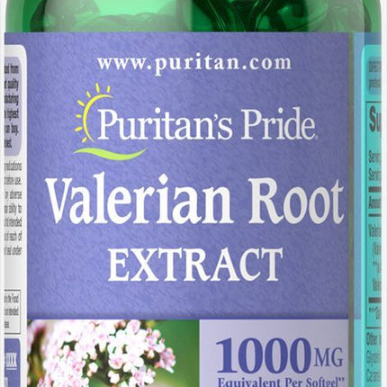 Puritan's Pride Valerian Root Extract 1000mg Softgels 90