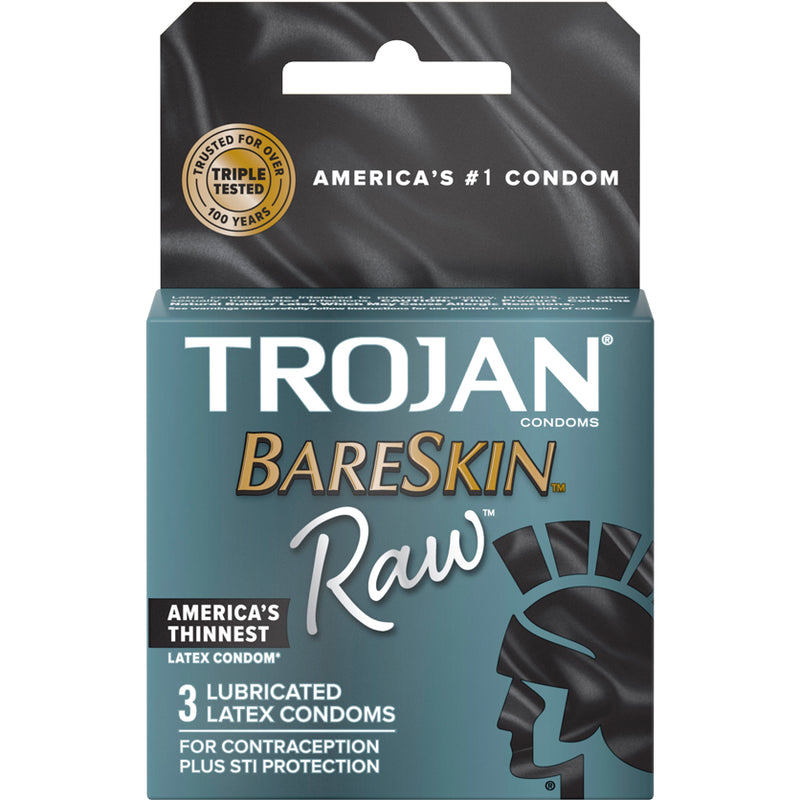 Trojan Bareskin Condoms Raw 3pk