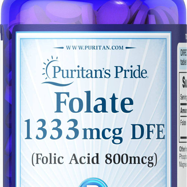 Puritan's Pride Folate 1333mcg DFE