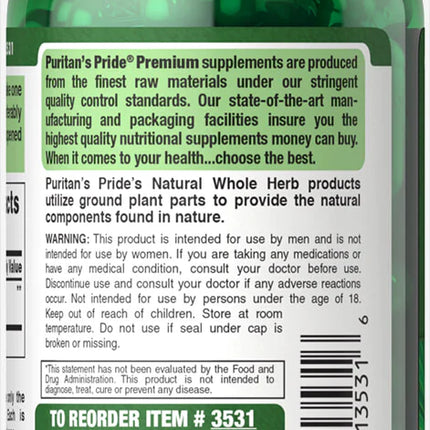 Puritans Pride Saw Palmetto 450mg Capsules 100s