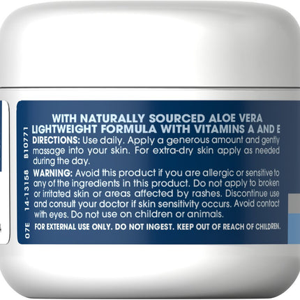 Puritan's Pride Aloe Vera Moisturizing Cream 2oz