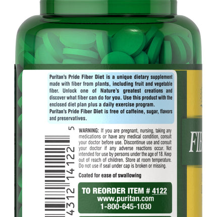 Puritan's Pride Fiber Diet Tabs 120's