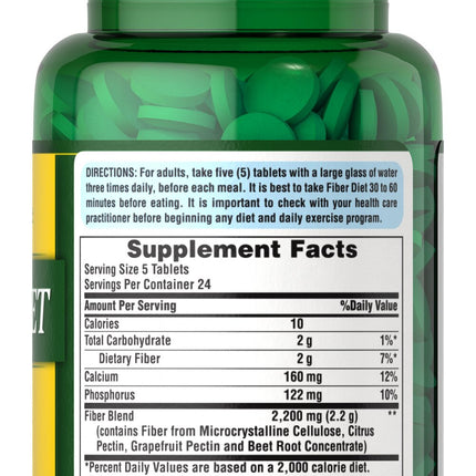 Puritan's Pride Fiber Diet Tabs 120's