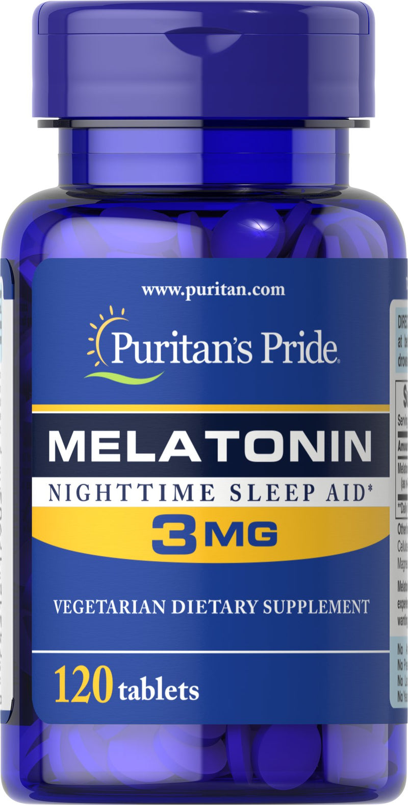 Puritan's Pride Melatonin 3mg Tablets 120's