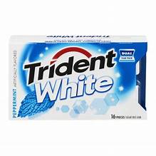 Trident White Peppermint Gum Dual Tear Pack 16's