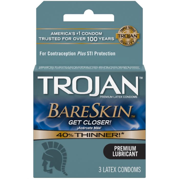 Trojan Condoms Bareskin 3pk