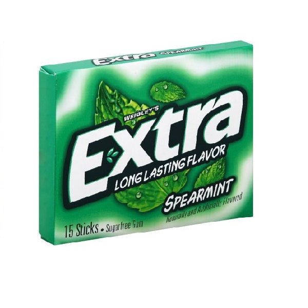 Wrigleys Extra Spearmint Gum 15 sticks