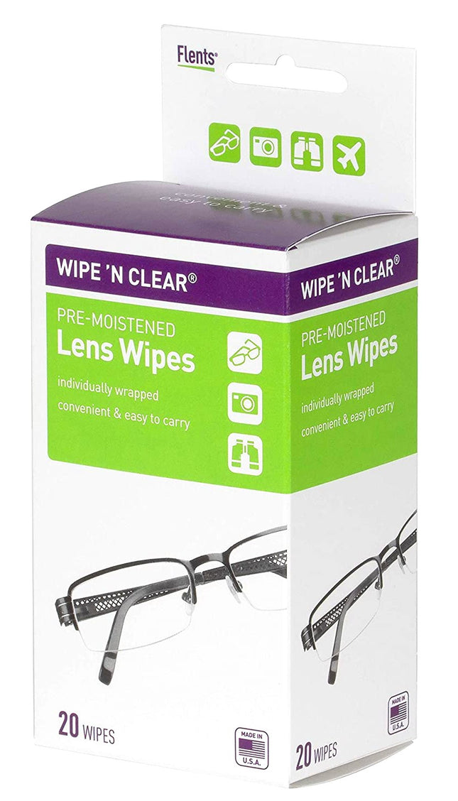 Wipe N Clear Lens Wipes 20's