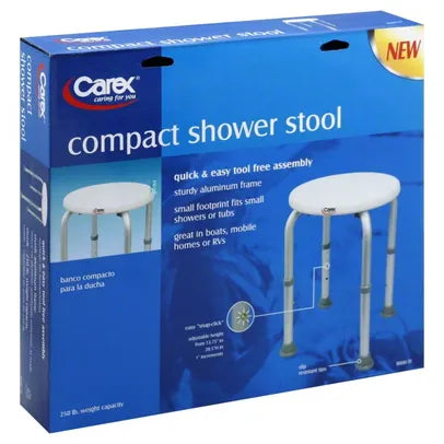 Carex Compact Round Shower Stool