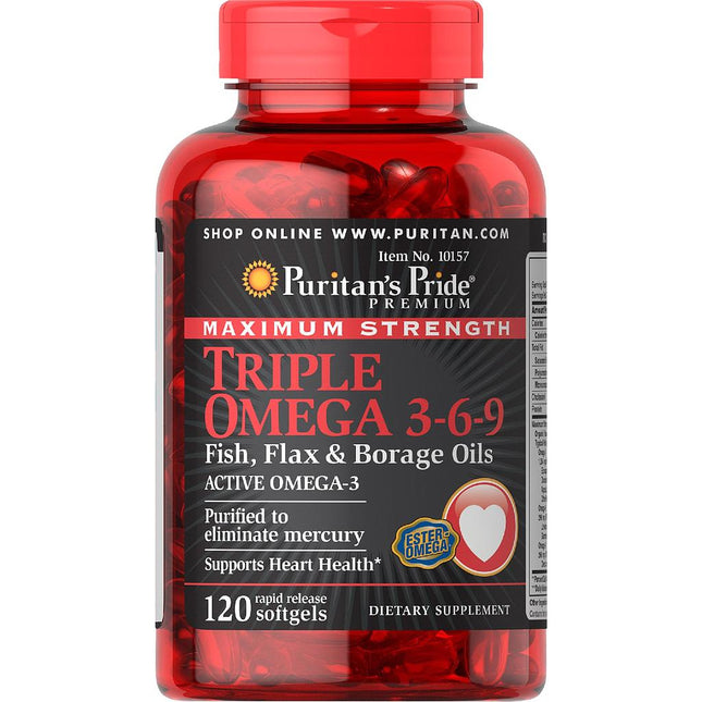 Puritan's Pride Triple Omega 3-6-9 Softgels 120s