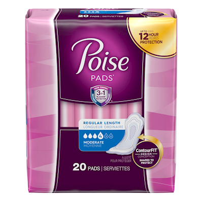 Poise Pads Discreet Bladder Protection 20's