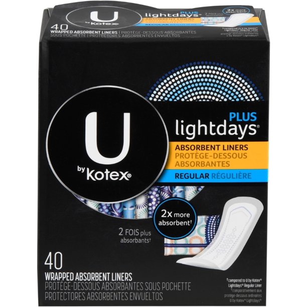 Kotex Plus Light Days Absorbent Liners 40's x 8