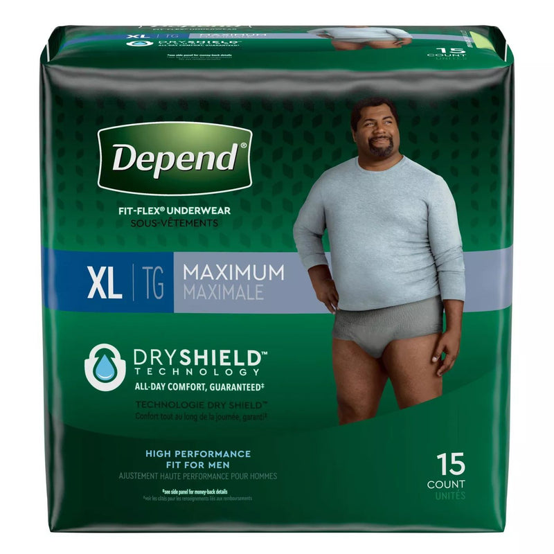 Depend Underwear for Men XL  2/15's