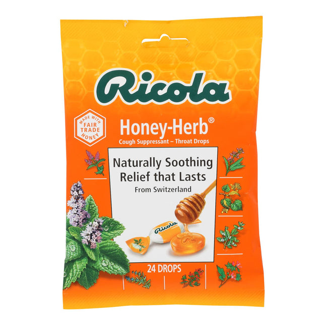 Ricola Natural Honey-Herb Cough/Thoart Drops 24's