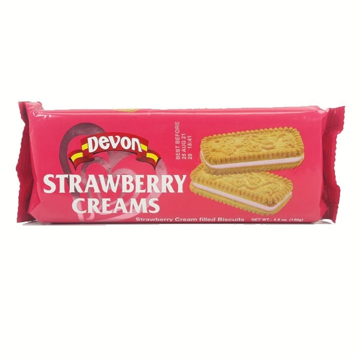 Devon Creams Strawberry Biscuits 140g