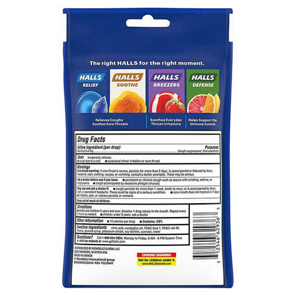 Halls Mentho-Lyptus Cough Drops M/Menthol 30'