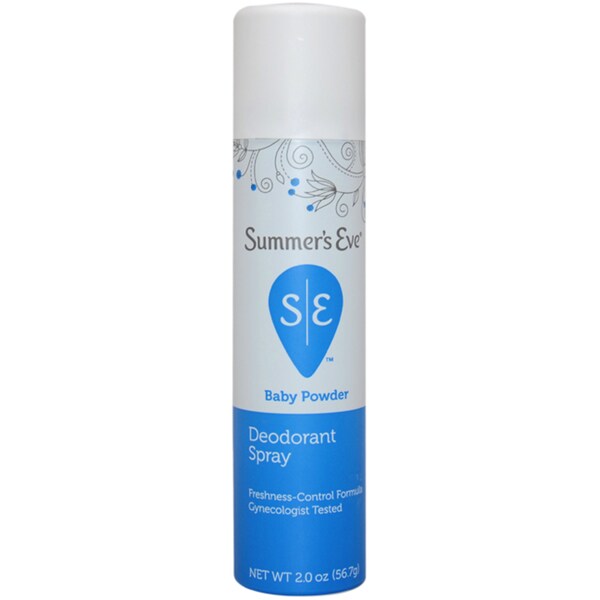 Summer's Eve Feminine Deodorant Spray 2oz Baby Powder