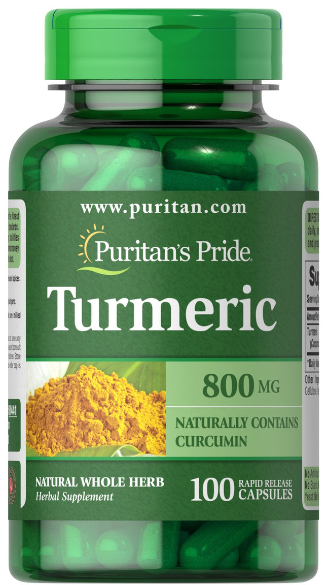 Puritan's Pride Tumeric 800mg 100caps 21.97