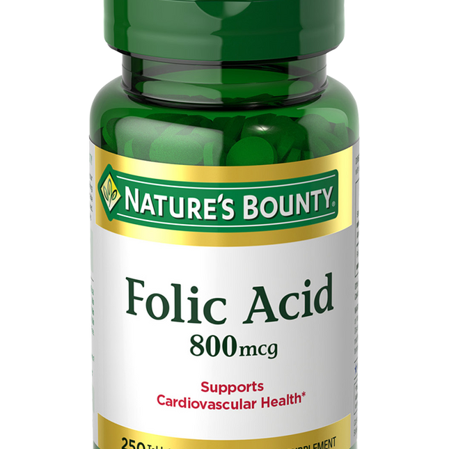 Nature's Bounty Folic Acid Tabs 800mcg 250 tabs