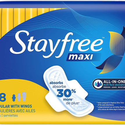 Stayfree Maxi Regular W/ Wings 18's