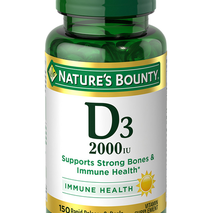 Nature's Bounty D3 50mcg (2000iu)  150 Softgels