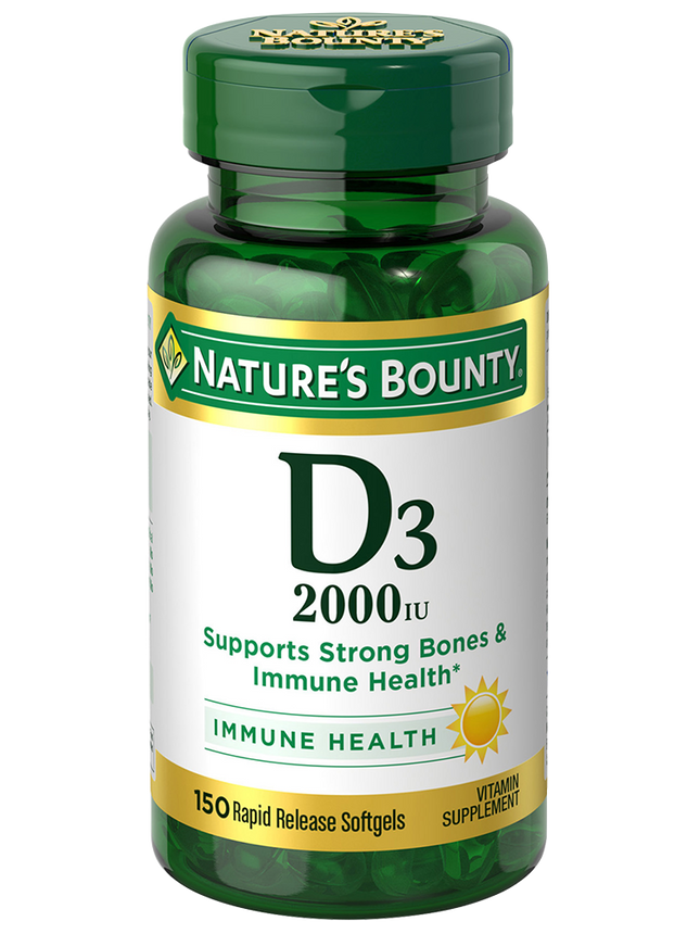 Nature's Bounty D3 50mcg (2000iu)  150 Softgels