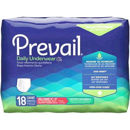 Prevail Underwear Max. Absorbency S/M 18's