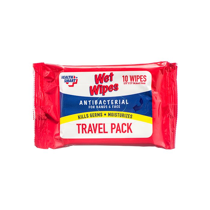 Health Smart Wet Wipes 10's Travel Pack