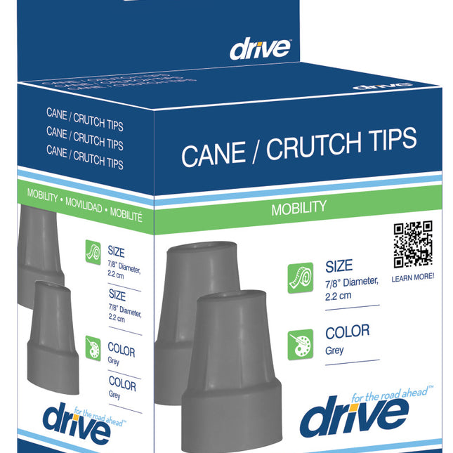Drive Cane/Crutch Tips 7/8" 2.2cm Grey ( Single)