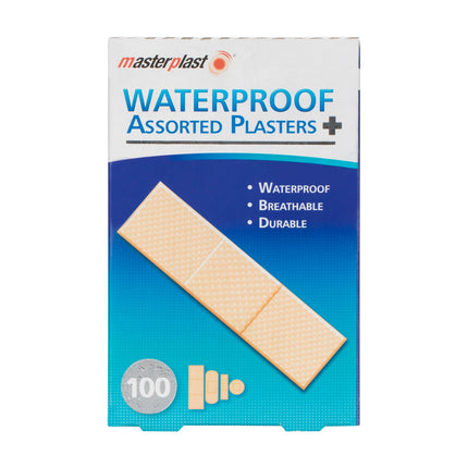 Masterplast Waterproof Assorted Plasters 100's