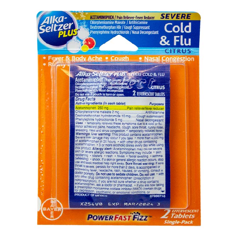 Alka-Seltzer Plus Cold Tablet 25x 2's