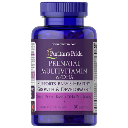 Puritan's Pride Prenatal Multivitamin W/DHA Softgels 60