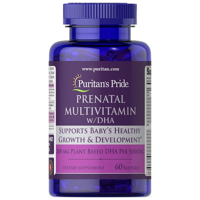 Puritan's Pride Prenatal Multivitamin W/DHA Softgels 60