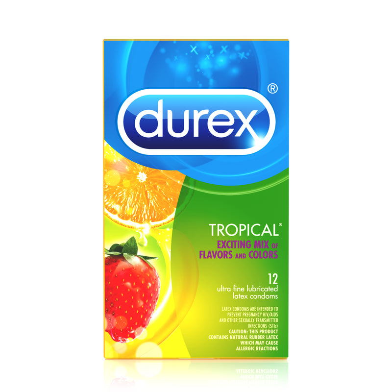 Durex Latex Condoms Tropical - 3 pk