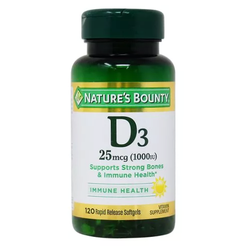 Nature's Bounty D3 1000IU (25mcg) Softgels 120s