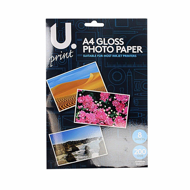 U Print Glass Photo Paper 8's