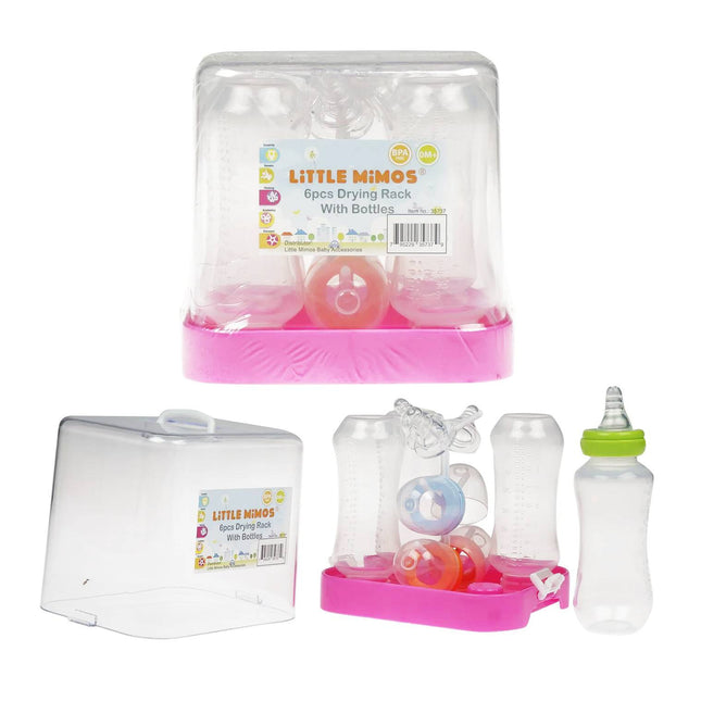 Little Mimos Baby Bottle Set with Drying Rack