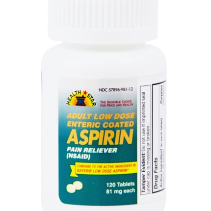 Health Star Aspirin 81mg 120s Low Dose