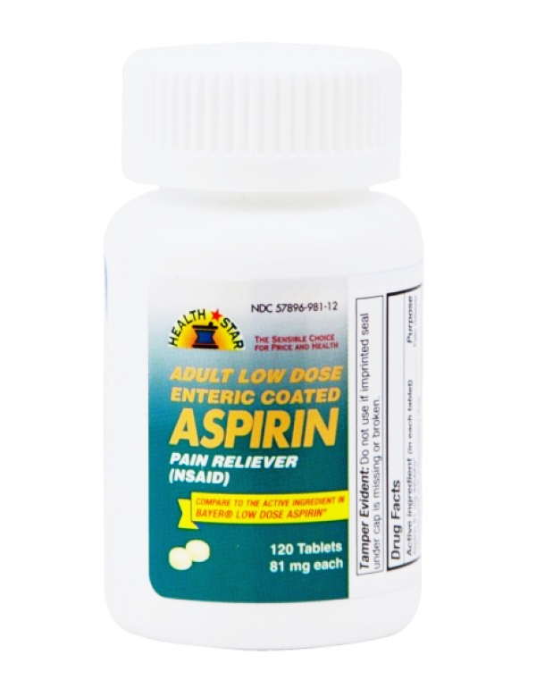 Health Star Aspirin 81mg 120s Low Dose